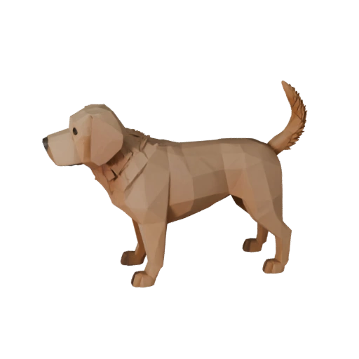 Low Poly Hund 3D-Modell - Unity Game Asset mit FBX | Lizenzfrei