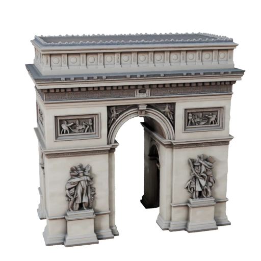 Low Poly Arc de Triomphe 3D Model for Realtime Game Asset