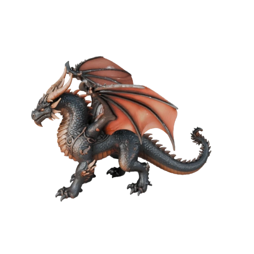 Dragón de Tierra de Alto Poligonaje - STL Detallado para Impresión 3D