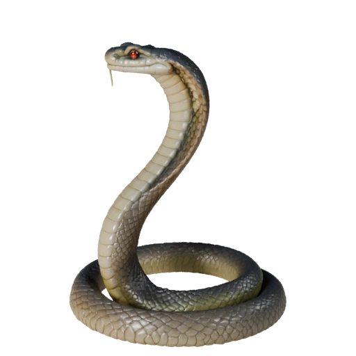 Modèle 3D Cobra Royal pour Blender - Asset PBR avec Textures | PBR