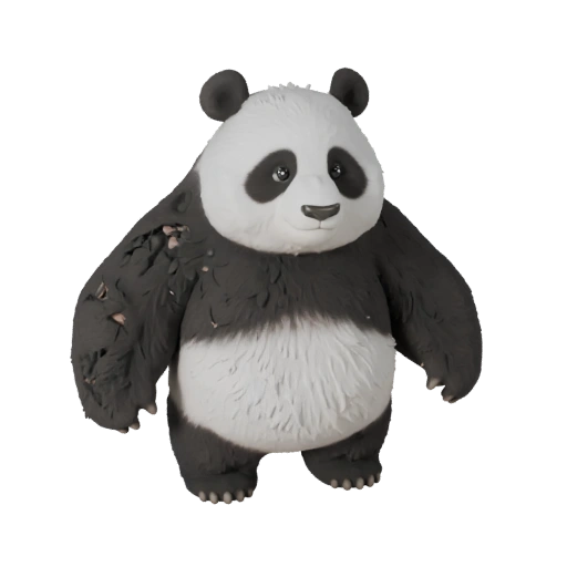 High Poly Panda 3D Model - Detailed STL Asset for Printing