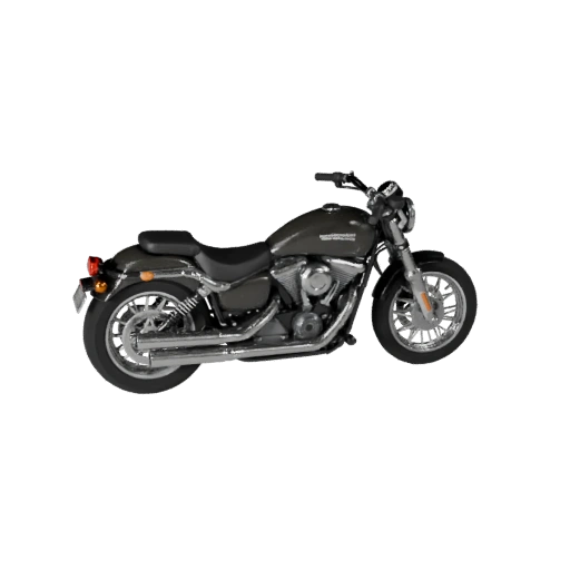 Modèle 3D de moto cruiser vintage pour Blender - Rendu
