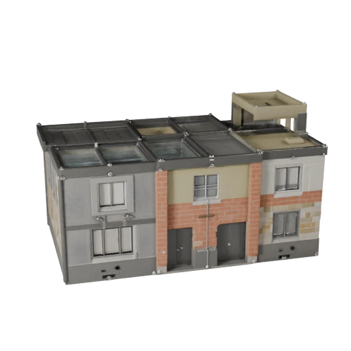 Stilisierter modularer Dach-Bausatz 3D-Modell - Game Asset