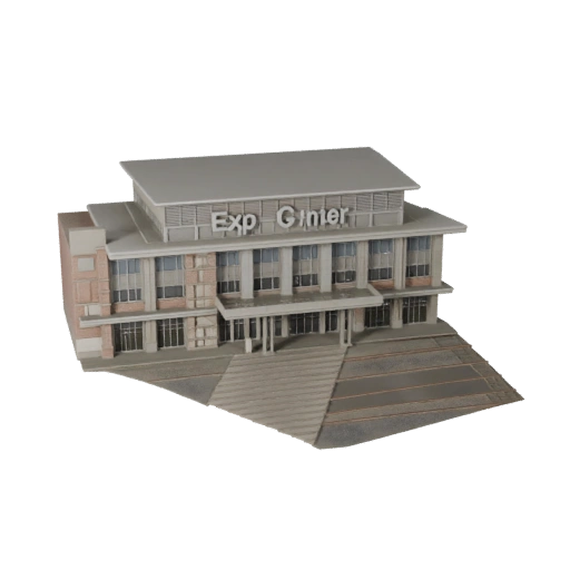 Modelo 3D de Centro de Exposiciones - Activo Realista de Archviz para Arquitectura