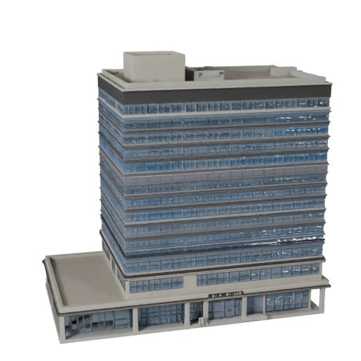 Modèle 3D de bureau de poste - Actif Archviz réaliste pour l'architecture