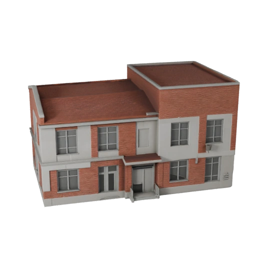 Casa Pré-fabricada Low Poly 3D para Jogos em Tempo Real e VR