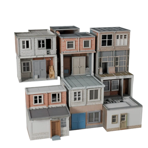 Kit de Vila Modular 3D Model para Blender - Recurso de Renderização