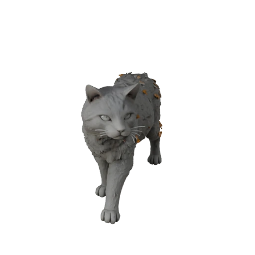 Modèle 3D de Chat Ragdoll Haute Poly - Atout STL Détaillé pour Impression