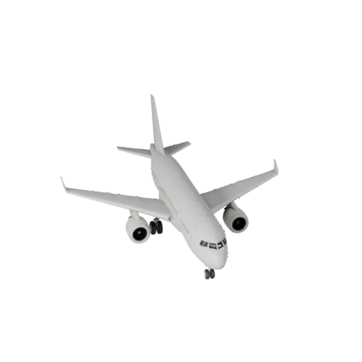 Modelo STL Imprimível de Aeronave Comercial para Exibição
