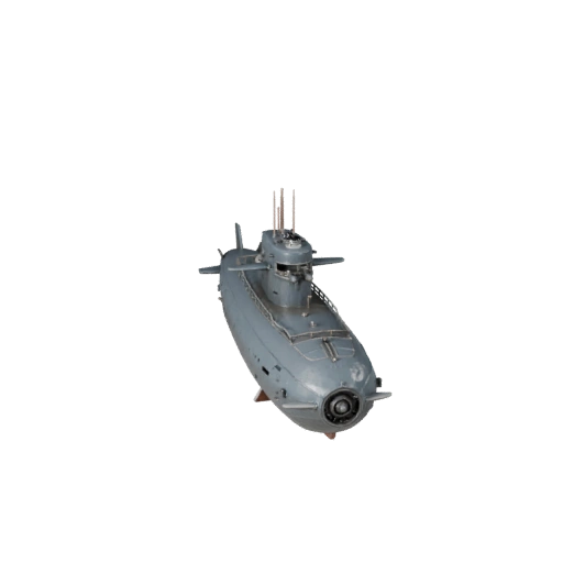 Vintage Submarine 3D Model for Blender & Games - PBR