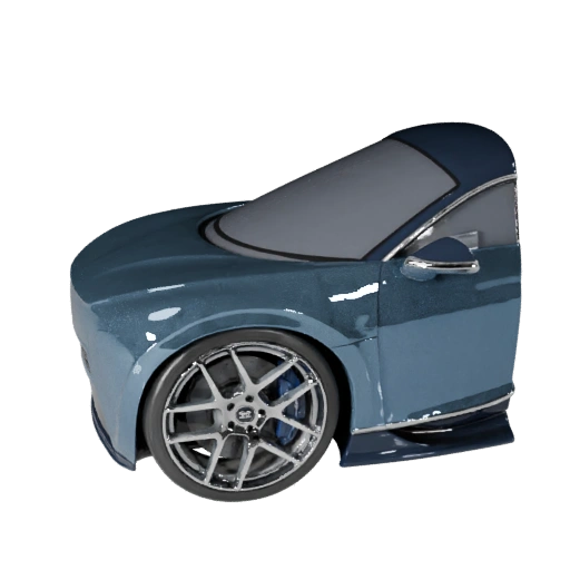 Hypercar Inspirée de Bugatti Haute Poly 3D Model pour Studio